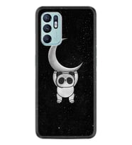 Oppo Reno 6 Kılıf Resimli Desenli Silikon Platinium Series Panda Moon 1811