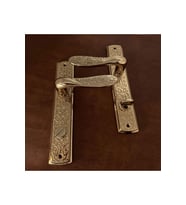 Özen Handles İmza Titanyum ZK19 Zamak Aynalı Wc Banyo Kapı Kolu Sağ Basar 1 Takım (Titanyum Parlak)
