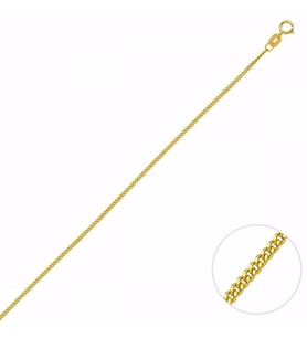 60 Cm Altın Oluklu Gurmet Zincir (Çok Renkli)