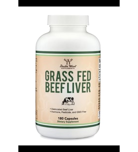 Double Wood Grass Fed Beef Liver 1000mg 180 Capsul. Usa Version 3938 (Renksiz)