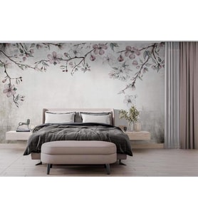 Romantik Soft Renk Çiçekler Vintage Duvar Kağıdı