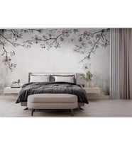 Romantik Soft Renk Çiçekler Vintage Duvar Kağıdı