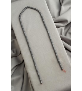 Hematit Doğal Taş Mat Gri Altıgen Kesim 3x3mm Dizi [AA]