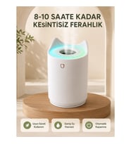 Mey İthalat® Ultrasonik Hava Nemlendirme Cihazı 7 Renk LED Aromaterapi Difüzör