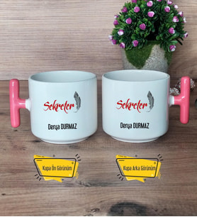 Kişiye Özel Sekreter Kupa Bardak T Pembe Kulplu Sekretere Hediye