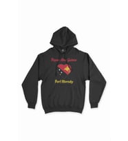 Port Moresby Papua Yeni Gine  Bayraklı Kalpli Siyah Sweatshirt Hoodie