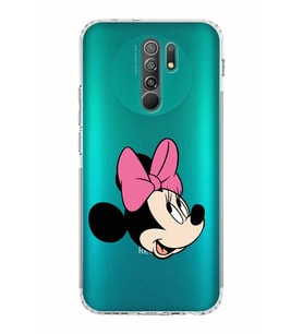 Xiaomi Redmi 9  Kamera Korumalı Kapak Minnie Mouse Tasarımlı Şeffaf  Kılıf