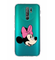 Xiaomi Redmi 9  Kamera Korumalı Kapak Minnie Mouse Tasarımlı Şeffaf  Kılıf