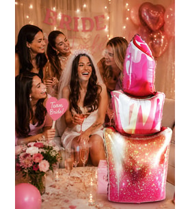 Folyo Balon Ruj Model Bride Bekarlığa Veda Partisi 40x95 cm Parti Süsü Dekor Balon