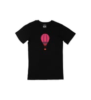 Pembe Hava Balonu Siyah Tişört