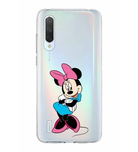Xiaomi Mi 9 Lite Uyumlu Kapak Minnie Mouse Tasarımlı Şeffaf Silikon Kılıf