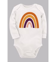 Organik Baskılı Pamuklu Unisex Bebek Body UZUNKOLE74
