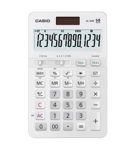 Casio JS-40B-WE Beyaz Profesyonel 14 Hane Masa Üstü Hesap Makinesi