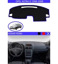 Opel Astra G 1998-2008 Için Uygun Torpido Koruma Halısı Siyah Kenar Renk Mavi