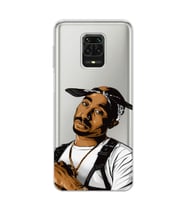 Redmi Note 9 Pro / 9s Uyumlu Tupac Tasarımlı Şeffaf Telefon Kılıfı