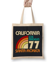 California Los Angeles Santa Monica 70s Bez Çanta Uzun Saplı