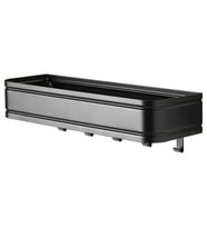 Galvanizli Çelik Askılıklı Duvar Rafı MeridyenDukkan 40x12,5 cm Siyah Renk Pratik Duvar Raf