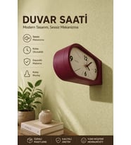 Çift Taraflı Duvar Saati Modern Tasarım Dekoratif Sessiz Mekanizma Salon Ofis Saat