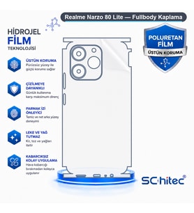SChitec Realme Narzo 80 Lite Uyumlu Fullbody Arka Kaplama Hidrojel Koruyucu Film