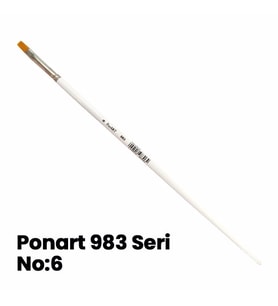 Ponart 983 Seri Düz Kesik Uçlu Fırça No 6