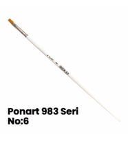 Ponart 983 Seri Düz Kesik Uçlu Fırça No 6