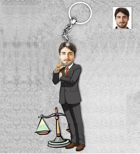 Kişiye Özel Avukat Erkek Ahşap Anahtarlık-1