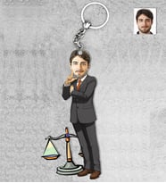 Kişiye Özel Avukat Erkek Ahşap Anahtarlık-1
