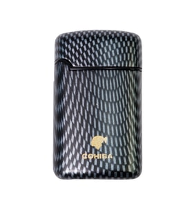 Cohiba 3 Torch Pürmüz Siyah Karbon Desenli Puro Çakmağı