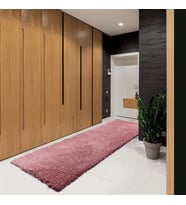 AGKHOME Orijinal Amerikan Shaggy Halı - 80 x 240 cm - Pembe