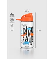 Renga Lidya Yazı Desenli 500 ml Tritan Çocuk Matara 912036 Pembe (Turuncu)