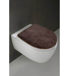 Klozet Kapak Örtüsü Ultrasoft Düz Kahve Renk Banyo Klozet Örtüsü