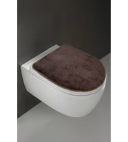 Klozet Kapak Örtüsü Ultrasoft Düz Kahve Renk Banyo Klozet Örtüsü