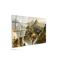 Yatay Cam Tablo Salon Duvar Tablosu Yatay Cam Rivendell Lotr 3 Yeni Ev Hediyesi Ofis Tablosu
