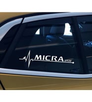 Micra Yan Cam Sticker Oto Kapı Çıkartma Tuning oto 20 cm x 7 cm yazı 311