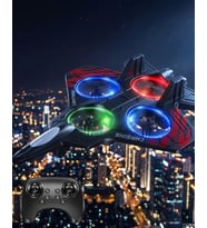 LED Işıklı Uzaktan Kumandalı Drone Fighter Jet Tasarımlı 360 Derece Dönebilen Oyuncak Uçak