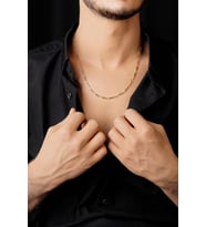 14 Ayar Altın Ataç Zincir Erkek Kolye 2.55 mm (Beyaz)