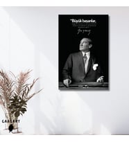 Tekli Dikey Kanvas Makam Panosu Atatürk Sözleri Kadınlar Hakkında Sözü