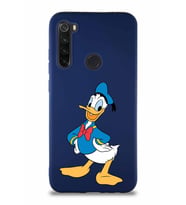 Xiaomi Redmi Note 8 Soft Premier Kapak Donald Duck-C Tasarımlı Silikon Kılıf - Lacivert (Şeffaf)