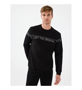 Loft Regular Fit Siyah Erkek Sweatshirt Lf2041075