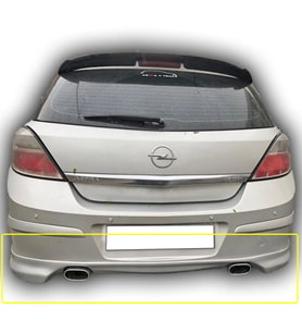 Opel Astra H OPC Line Arka Ek Mat Siyah Plastik 2004-2012