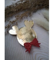 Yeni Doğan papyonlu Magnet Nikah Şekeri - Nişan Şekeri - Söz Şekeri - Düğün Magnet - Nişan Magnet - Söz Magnet - Yenidoğan Magnet - Doğum Magnet - Yaş Magnet 7cm