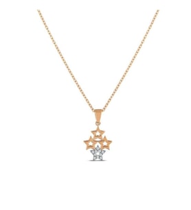 0.04 Karat Pırlanta Yıldız Trend Kolye