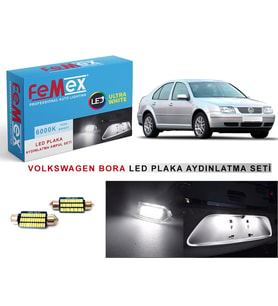 Volkswagen Bora LED Plaka Aydınlatma Ampul Seti FEMEX Parlak Beyaz