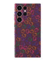 Samsung Galaxy S23 Ultra Uyumlu Lansman Kılıf Hello Kitty Tasarımlı İçi Kadife Kapak-Mürdüm (Şeffaf)