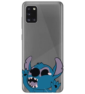 Samsung Galaxy A31 Uyumlu Stitch Desenli Şeffaf Telefon Kılıfı