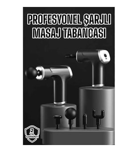 Mey İthalat® Masaj Aleti Masaj Tabancası Darbeli Şarjlı Kas Ve Vücut Ağrıları İçin