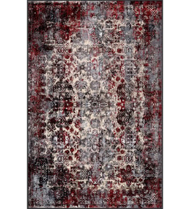 Eliana Home Baskılı, Yıkanabilir Kaymaz Taban Salon Halısı LNA0276 100x150 cm (Kırmızı)
