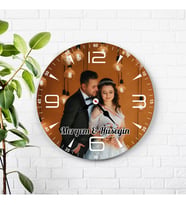 İsimli Fotoğraflı Duvar Saati 27 cm