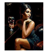 Kadının Bakışı Boyama Seti Kasnaklı 40 x 50 cm
