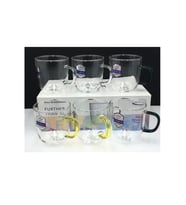 İpek GPZB105 Renkli Kulplu Cam Kupa 450 Cc 6 Lı